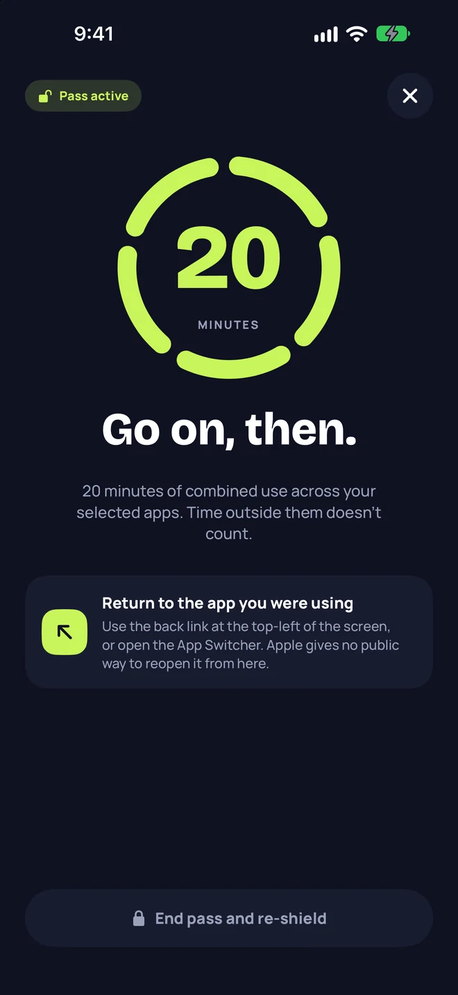 A 20-minute Social Pass has started